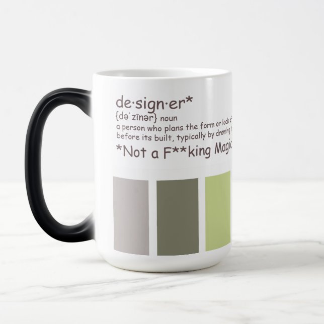 Mug Magic Concepteur. Pas magicien (Gauche)