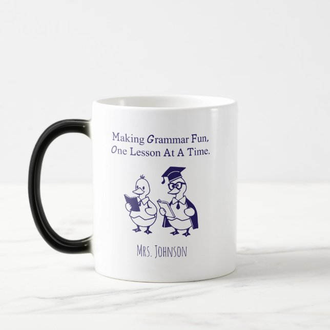 Mug Magic Conception de grammaire amusante une leçon à la fo (Gauche)