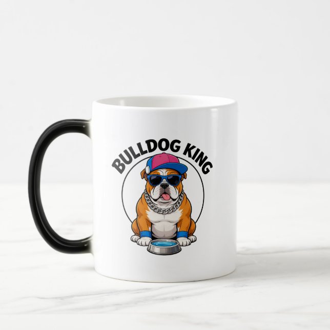 Mug Magic Conception de lunettes de soleil Bulldog King Cool (Gauche)