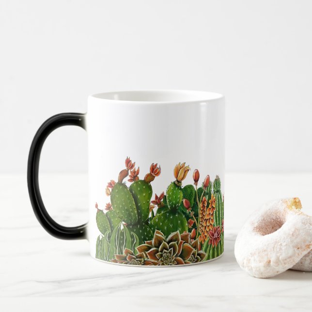Mug Magic conception des cactus (Avec donut)