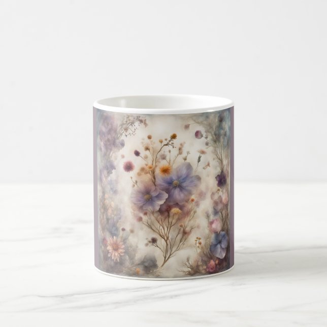 Mug Magic Conception florale fantaisiste lilas violet bleu b (Centre)