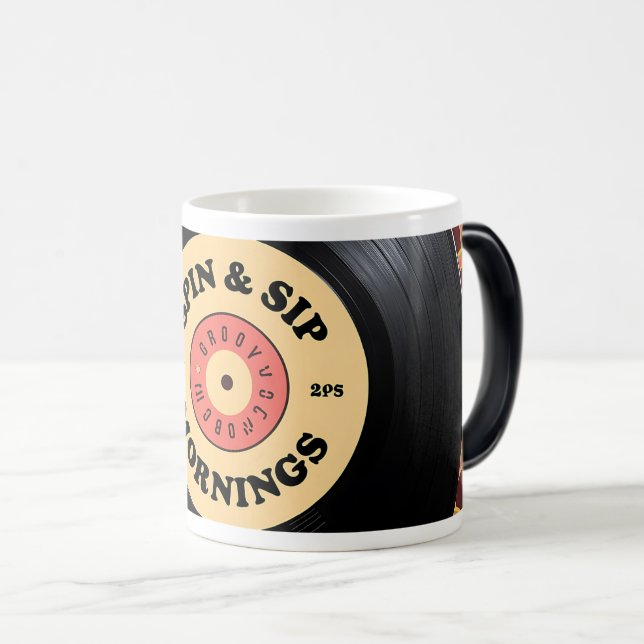 Mug Magic Conception nostalgique de disques vinyles (Devant droit)