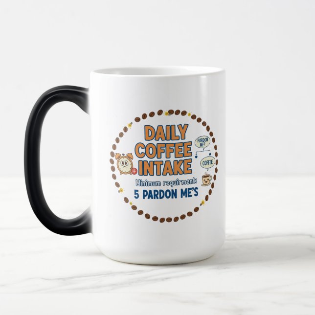 Mug Magic Consommation quotidienne de café (Gauche)