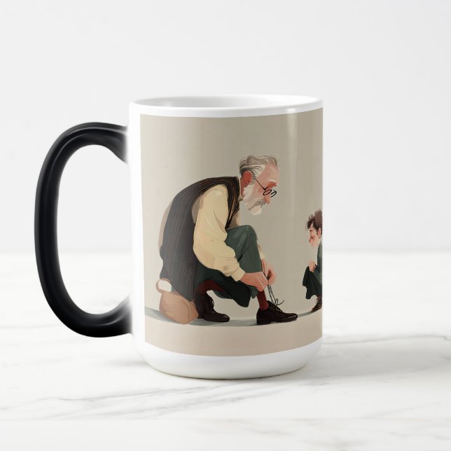 Mug Magic Construit par l'amour. Guidé par Papa (Gauche)