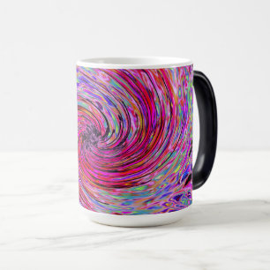Mug Magic Cool Abstrait rétro rose chaud et rouge floral tor