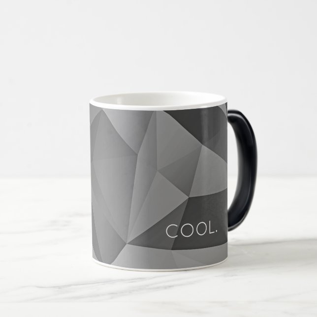 Mug Magic COOL. Angles géométriques Gris modernes Abstrait a (Devant droit)