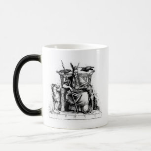 Mug Magic Corbeaux d'Odin sur son trône de pierre mythologie