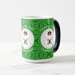 Mug Magic Coréen (Sud) Ange Noël Drapeau Personnalisé