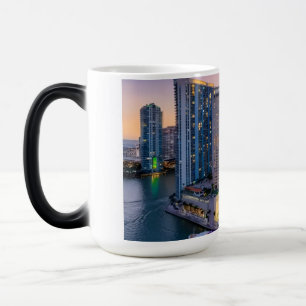 Mug Magic Coucher de soleil sur la ligne d'horizon de Miami