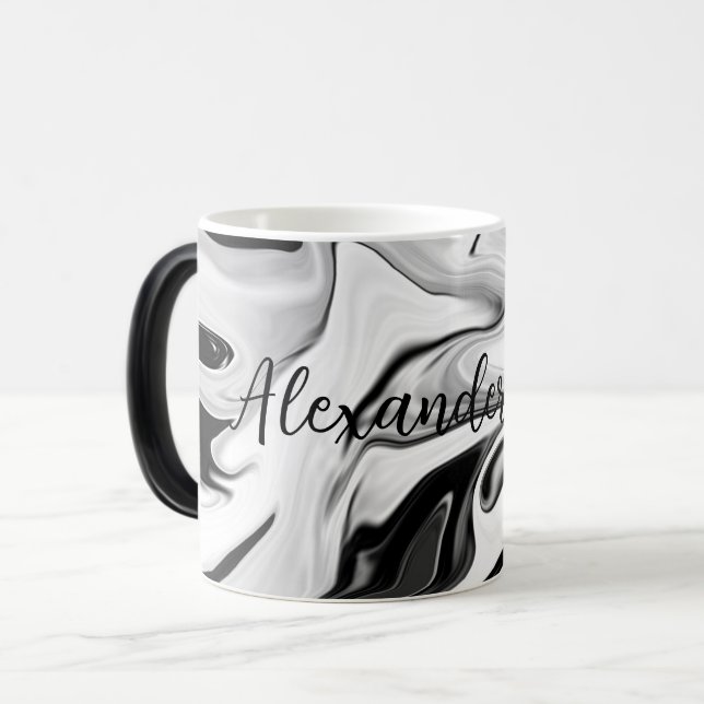 Mug Magic Couleurs rétro élégantes abstraites texture fluide (Devant gauche)
