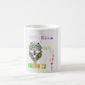 Mug Magic Coupe de café design Wolf Bold. Cadeaux Groomsmen