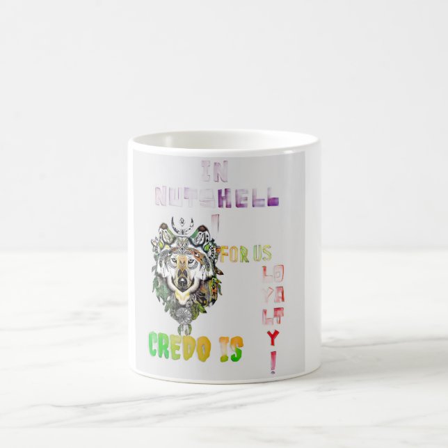 Mug Magic Coupe de café design Wolf Bold. Cadeaux Groomsmen (Centre)
