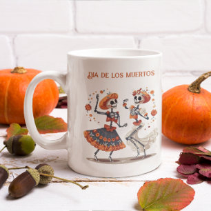 Mug Magic Couple de squelettes dansants personnalisés Día de