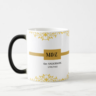Mug Magic Couple Monogramme mariage date décorative pensionn
