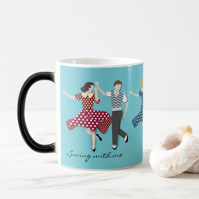 Mug Magic Couples de danse à voile (Avec donut)
