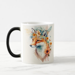 Mug Magic Couronne de fleurs de renard aquarelle