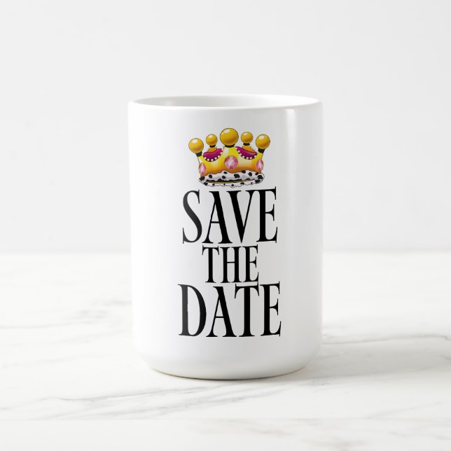 Mug Magic Couronne de mariage pour Sauver la Date (Centre)
