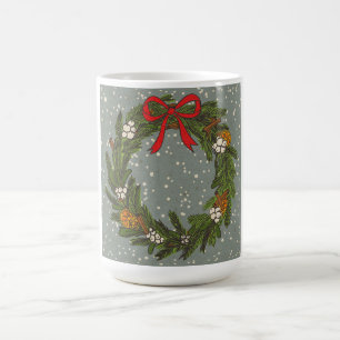 Mug Magic Couronne de Noël victorienne vintage