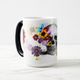 Mug Magic Crâne gothique floral et papillons