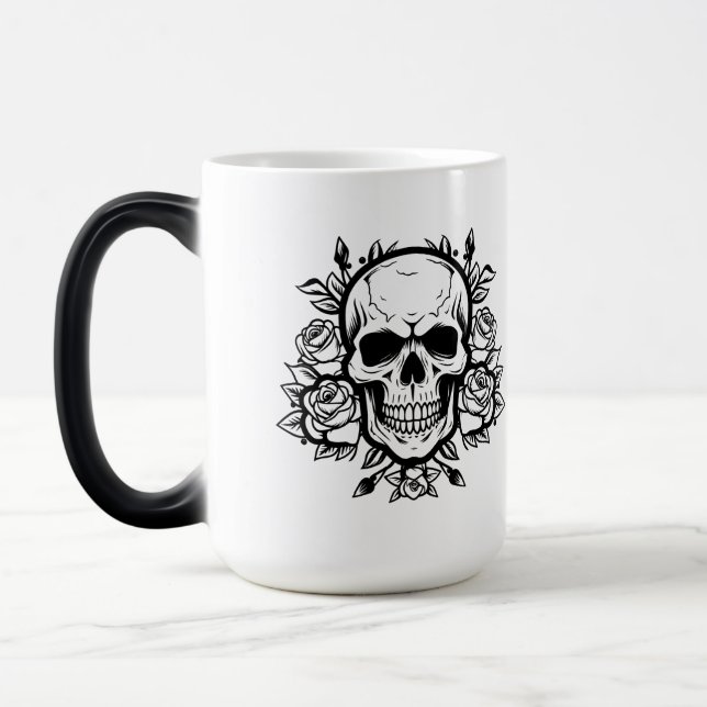 Mug Magic Crâne & Roses (Gauche)