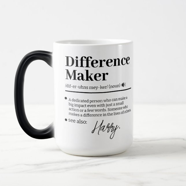 Mug Magic Créateur de différence personnalisé, cadeau d'appr (Gauche)