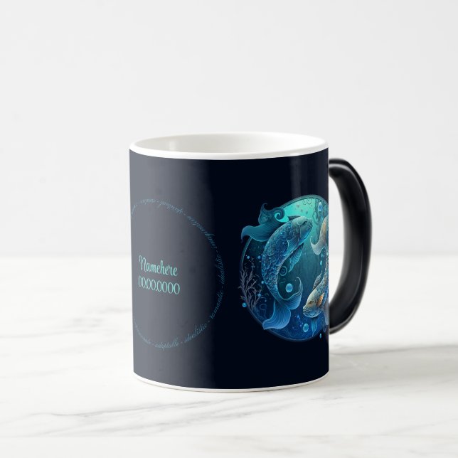 Mug Magic Créer vos propres poissons célestes Zodiac (Devant droit)