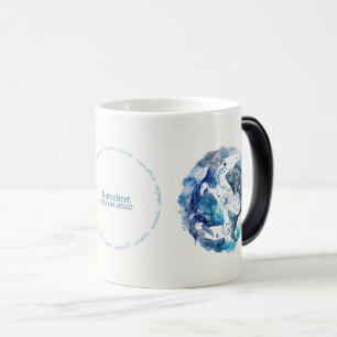 Mug Magic Créer votre propre aquarelle bleu Poissons Zodiac