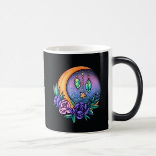Mug Magic Créez vos propres cristaux mignons, lune et Roses