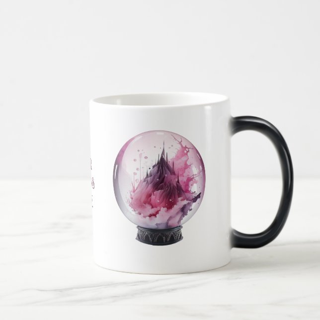 Mug Magic Créez votre propre boule de cristal rose (Droite)