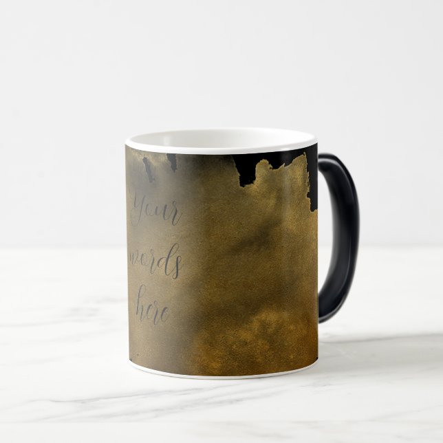 Mug Magic Créez votre propre brumeux doré noir (Devant droit)