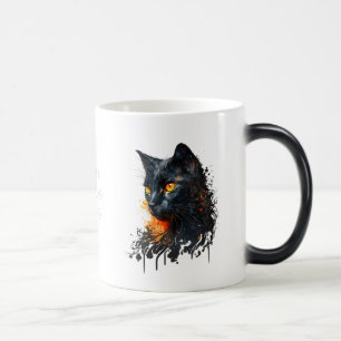 Mug Magic Créez votre propre buste de chat noir fière