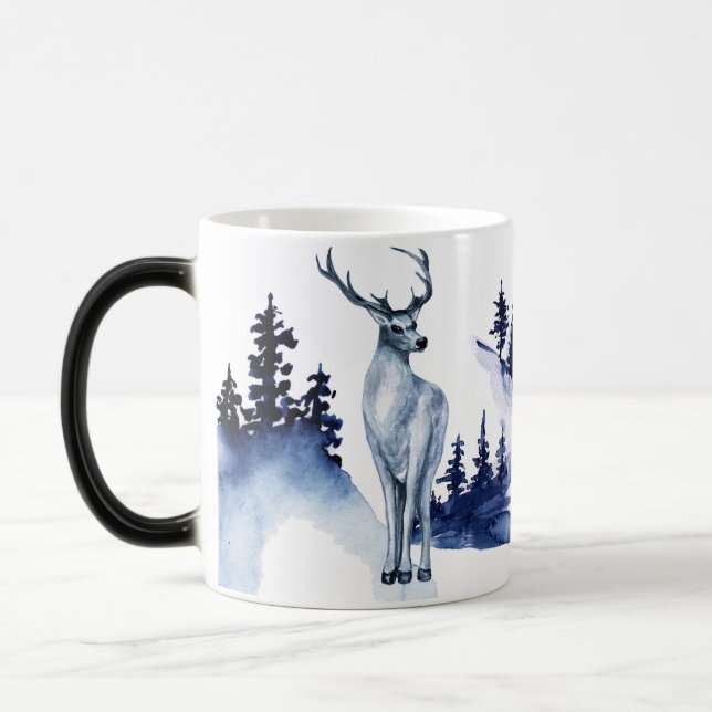 Mug Magic Créez votre propre cerf bleu majestueux (Gauche)