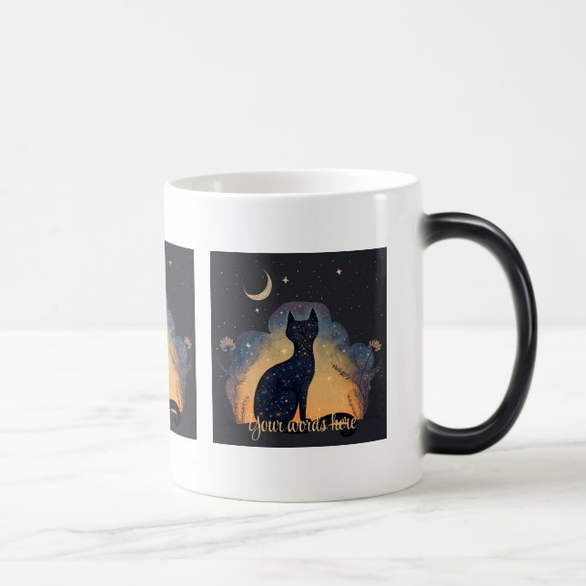 Mug Magic Créez votre propre chat noir mystique Silhouette (Droite)