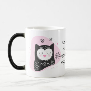 Mug Magic Créez Votre Propre Chouette de Neige Rétro Rose de