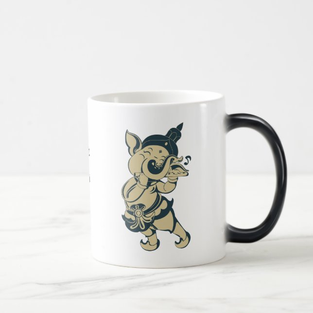 Mug Magic Créez votre propre fluide Ganesh Vert et Or (Droite)