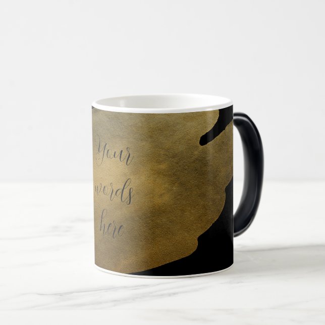 Mug Magic Créez votre propre frottis d'or noir (Devant droit)