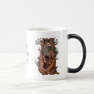 Mug Magic Créez votre propre loup de bois sculpté Faux Bois