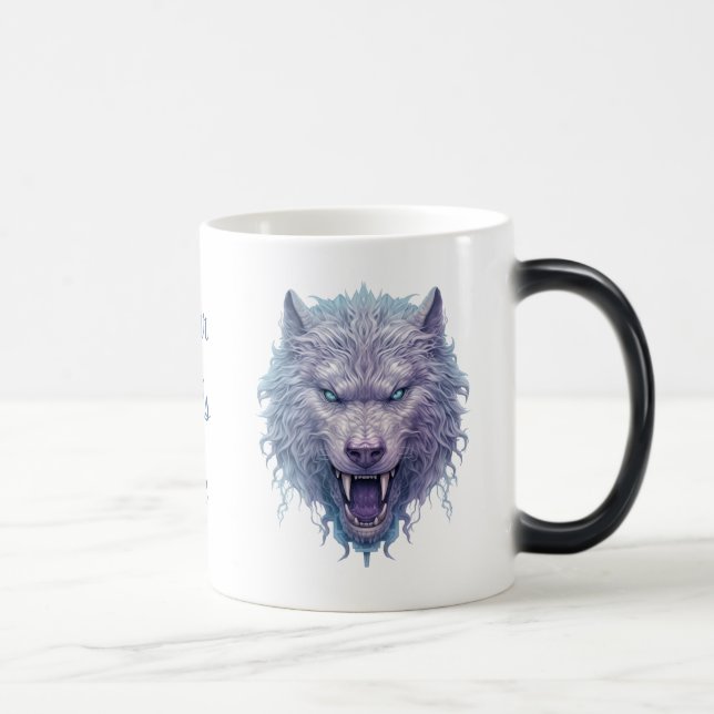 Mug Magic Créez Votre Propre Loup Violet Méchant (Droite)