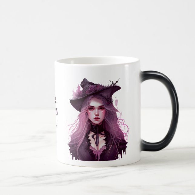 Mug Magic Créez votre propre sorcière violette foncée (Droite)
