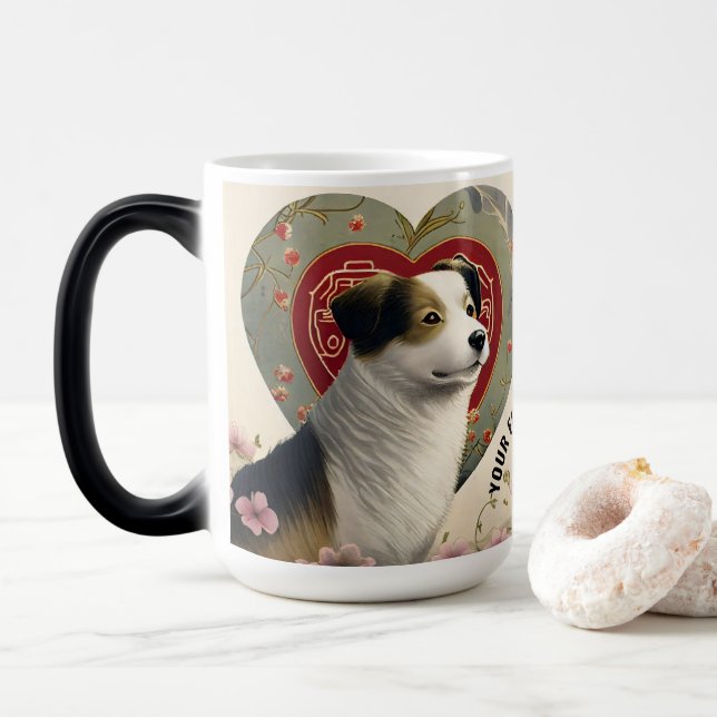 Mug Magic Créez votre propre texte personnalisé personnalisé (Avec donut)