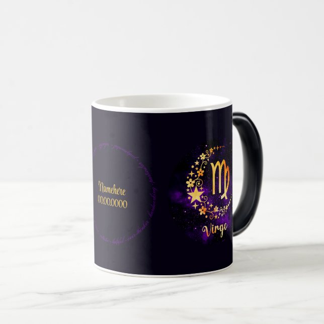 Mug Magic Créez votre propre virus céleste violet Zodiac (Devant droit)