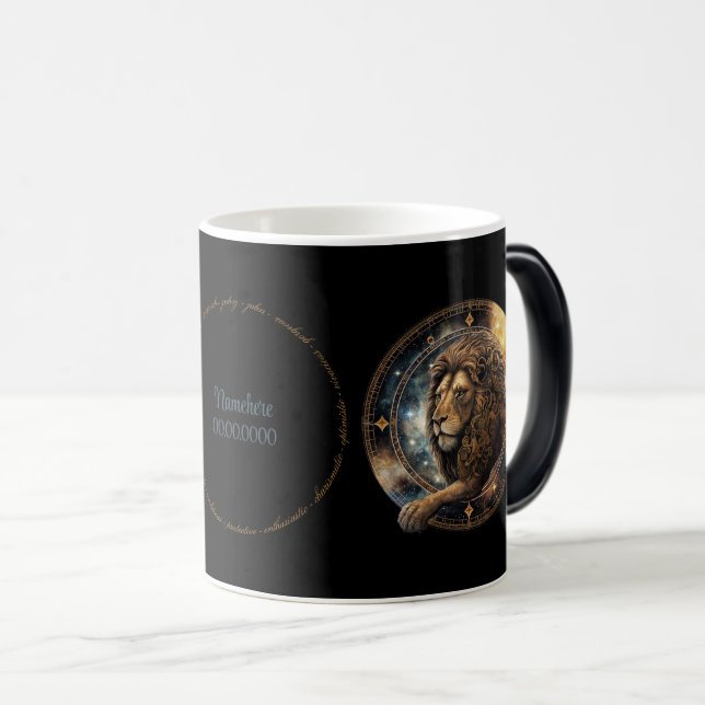 Mug Magic Créez votre propre zodiaque de Leo céleste (Devant droit)