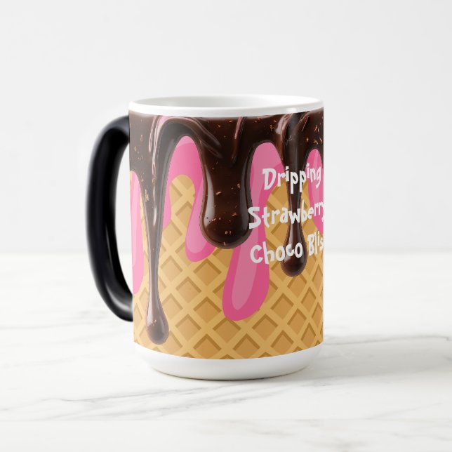 Mug Magic Crème Glacée,Glace à la Fraise Choco Bliss qui Dég (Devant gauche)