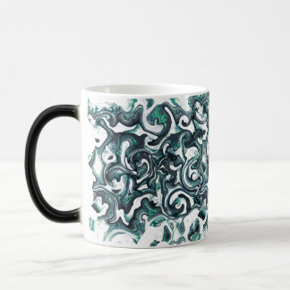 Mug Magic Cristal liquide et tourbillons turquoise noir de b