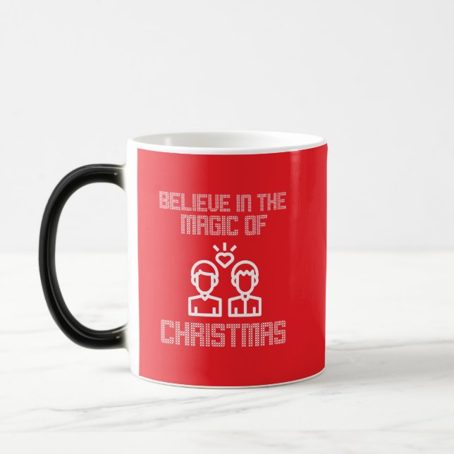 Mug Magic croire en la magie de noël  hommes (Gauche)