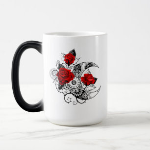 Mug Magic Croissant mécanique avec roses rouges