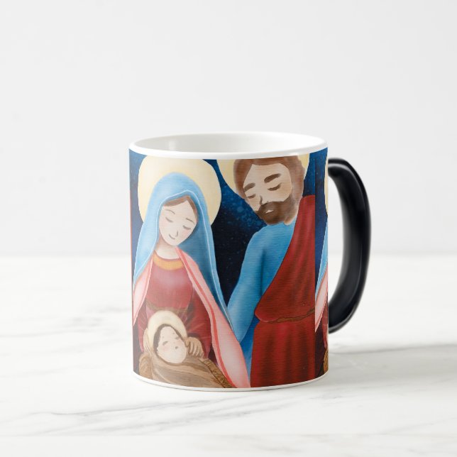 Mug Magic Cru de Noël de nativité de Vierge Marie Jésus (Devant droit)