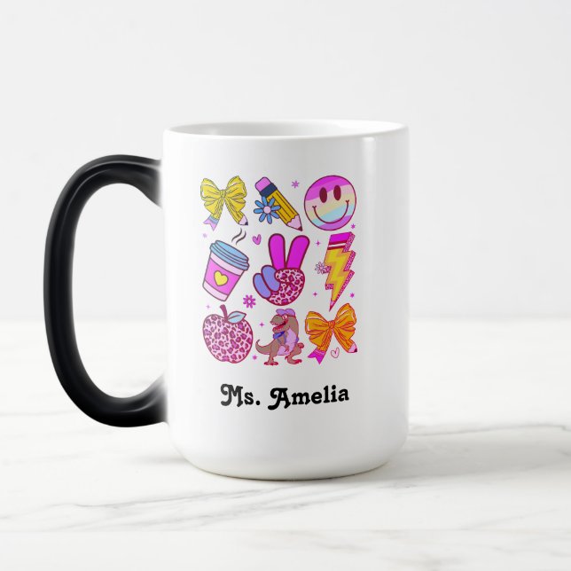 Mug Magic Custom Name Mug, Custom Teacher Mug,Back to school (Gauche)