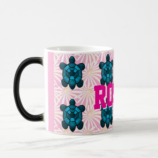 Mug Magic Custom Tropical Turtle Floral Pattern Seamless  (Gauche)