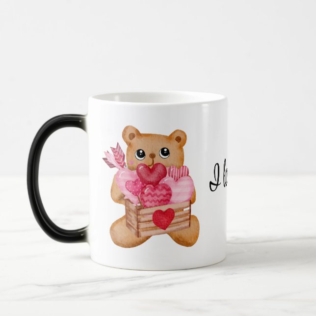 Mug Magic Cute bear in love full of love (Gauche)